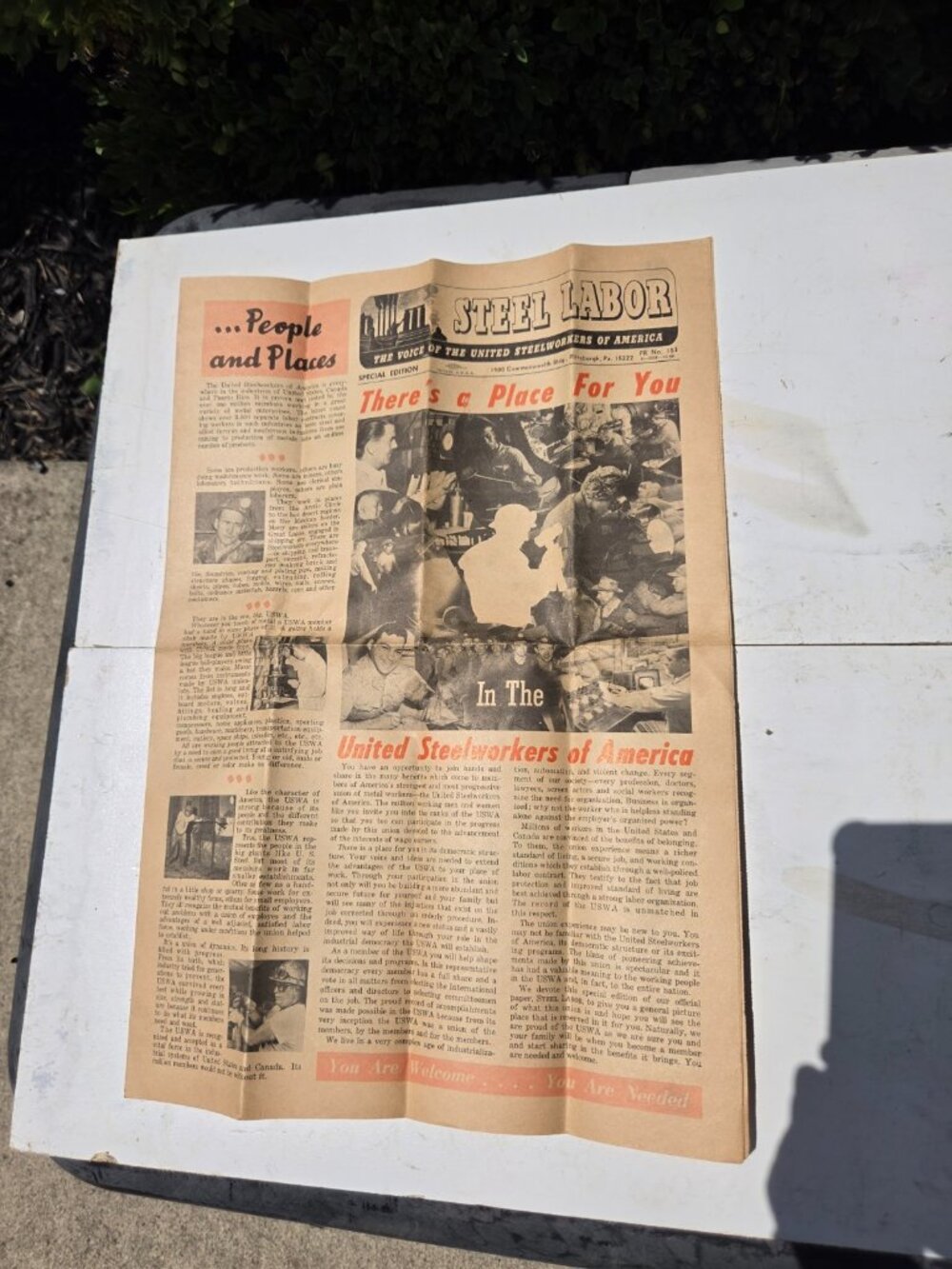 Vintage Steel Labor United Steelworkers USWA Special Edition Union Newspaper